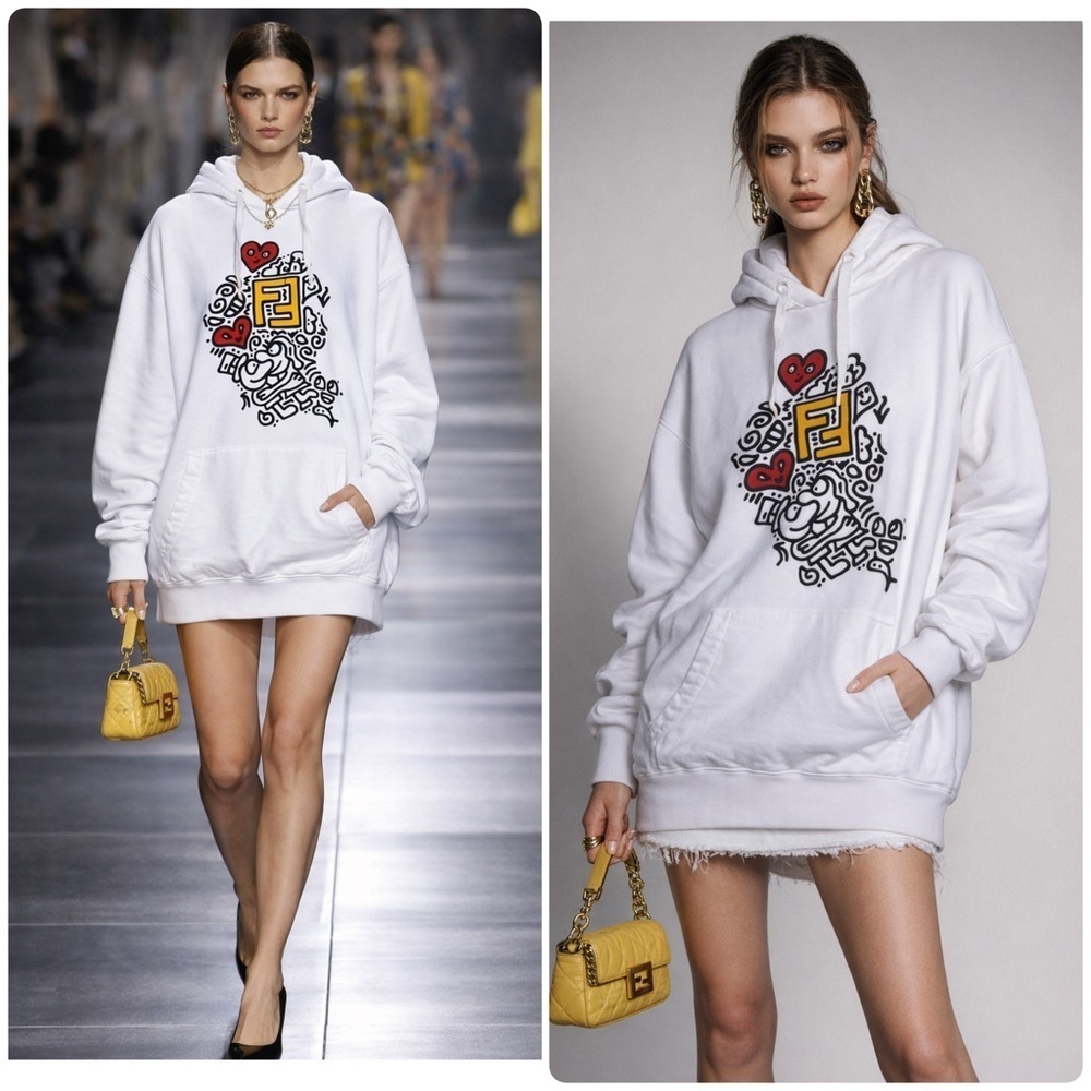 Fendi x Mr. Doodle Chinese Valentines Day Capsule Collection Hoodie Sweater
